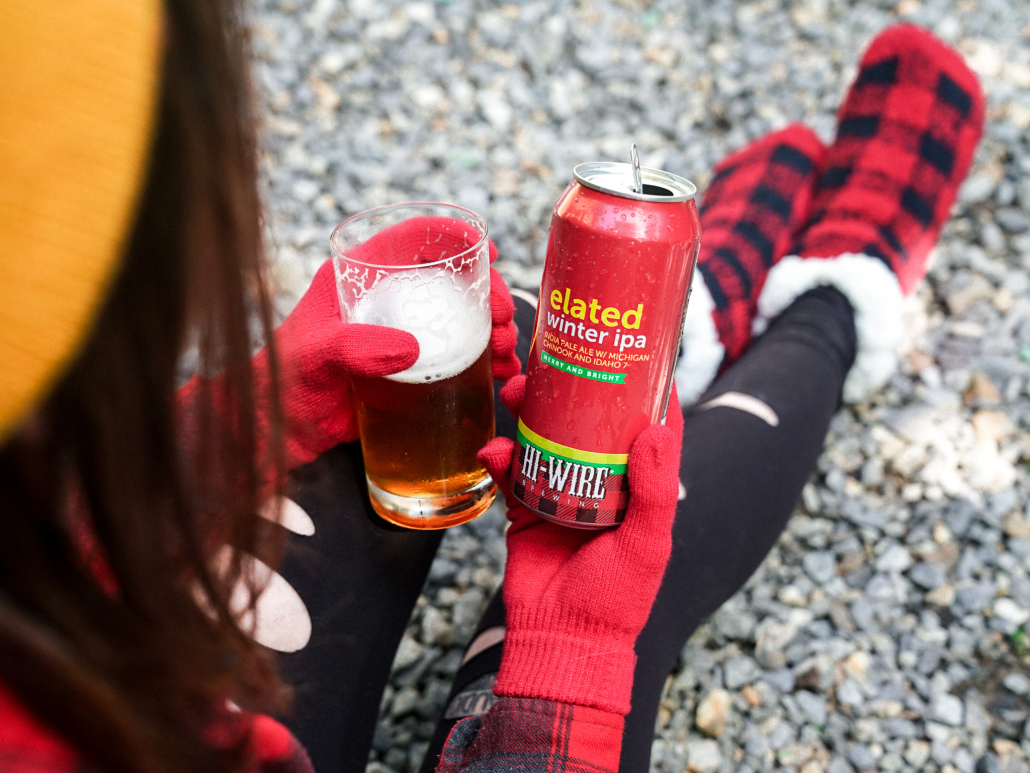 Elated winter IPA is a delicious hoppy beer from Hi-Wire Brewing