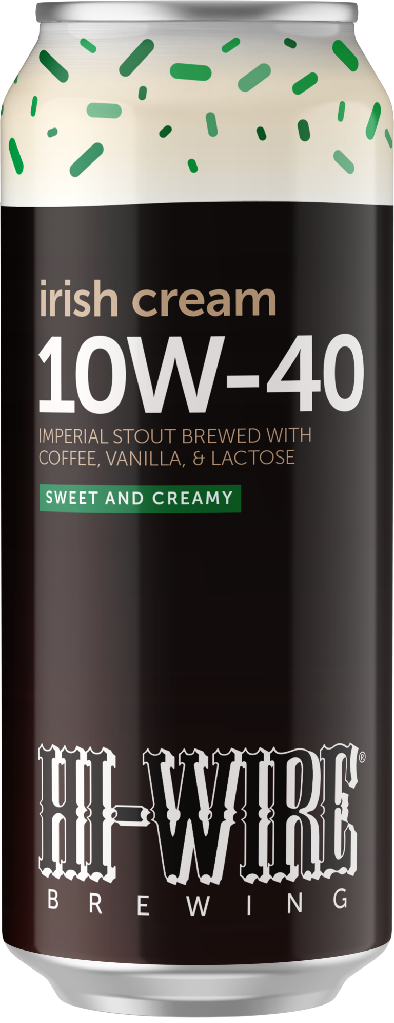 10W-40 Irish Cream by Hi-Wire Brewing Big Top Production Facility