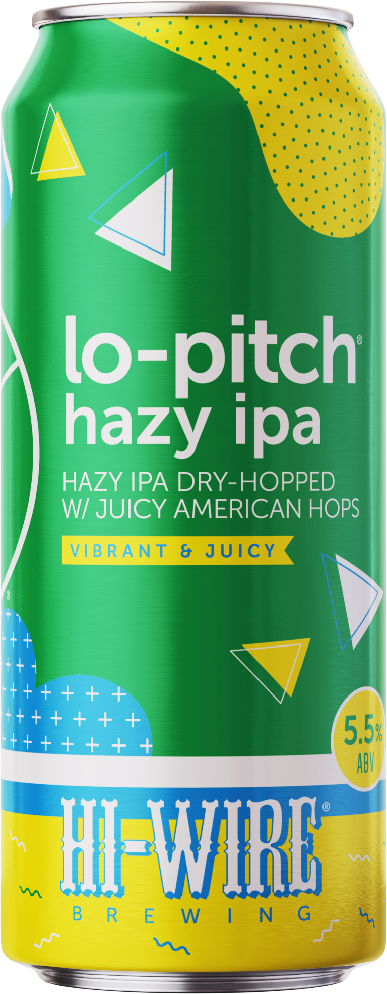 Lo-Pitch Hazy IPA by Hi-Wire Brewing Big Top Production Facility