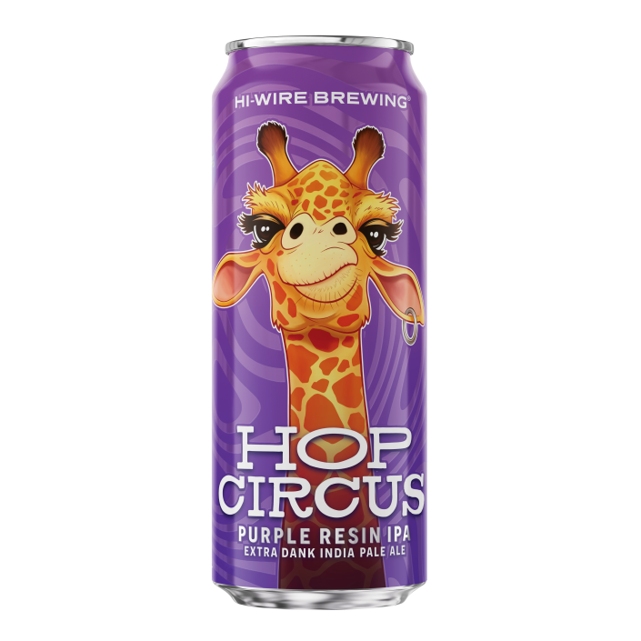Hop Circus Purple Resin IPA by Hi-Wire Brewing Big Top Production Facility